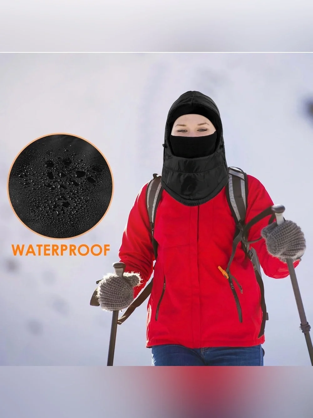 Men's Black Insulated Face Mask Balaclava - Brand